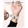 thumbnail image 5 of Wearlizer 3 Pack Magnetic Stretchy Bands Compatible with Samsung Galaxy Watch 7/6/5/4/FE/Active 2 40mm 44mm, 20mm Elastic Nylon Braided Sport Loop Strap with Magnetic Clasp for Watch 6 Classic/5 Pro, 5 of 7