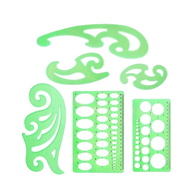 Methold 1 Juego de plantillas circulares de plástico de alta calidad, práctico, plantillas llamativas para dibujar, apariencia exquisita, larga pinturas Tipo 10
