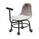 thumbnail image 5 of Taburete bajo móvil con ruedas y asiento con pasamanos, estructura de metal, juguete educativo, silla giratoria para niños con ruedas Gris, 5 of 9