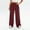 Wine, variant on JUSLIO Pants for Women Sweatpants High Waist Elastic Waist Solid Casual with Pockets Wide leg Pants L