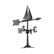 Whitehall Sailboat Accent Weathervane, Black
