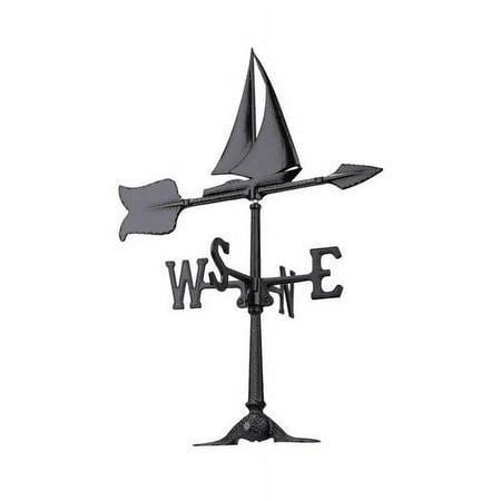 Whitehall Sailboat Accent Weathervane, Black