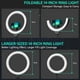 thumbnail image 2 of UBeesize Anillo de luz plegable de 14 pulgadas con soporte para trípode de 62 pulgadas y soporte para teléfono, anillo de luz LED para selfies para iPhone con control remoto, luz circular para Tiktok/, 2 of 5