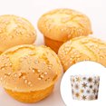 thumbnail image 5 of 50 Uds. Vasos de papel dorados 5,5 cm * 6cm * 7cm vasos para cupcakes navideños, 5 of 5