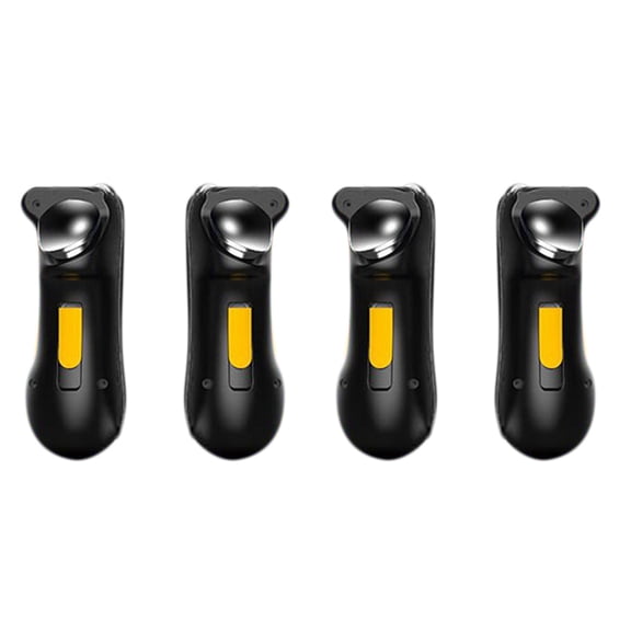 4X Trigger Game Controller Capacitance L1R1 Fire Aim Button Gamepad Joystick for Tablet FPS Game for,2 x left handle 2 x right handle,Black & Yellow