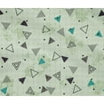 thumbnail image 4 of oneOone Cotton Flex Light Mint Green Fabric Triangle Geometric Craft Projects Decor Fabric Printed By The Yard 40 Inch Wide, 4 of 4