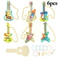 thumbnail image 1 of 6 Sets DIY Craft Kit Wood Guitar Musical Instrument Toy Handmade Craft Kit, 1 of 10