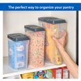 thumbnail image 4 of Mainstays Cereal Dispenser Set, Clear Plastic with Dark Gray Lids (Set of 3) 9.75" x 5.38" x 13.5", 4 of 10