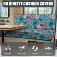 thumbnail image 4 of Uorisanigo RV Dinette Cushion Covers Hawaiian Flowers Print Camper Seat Cushion Slipcovers Washable Couch Cushions Slipcovers for RV Camper Car Bench(1 Backrest Cover & 1 Bench Cover), 4 of 7