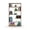 Walnut/Yellow, variant on Modern Wood Frame Etagere Bookcase, 6 Shelves, Walnut/Chrome