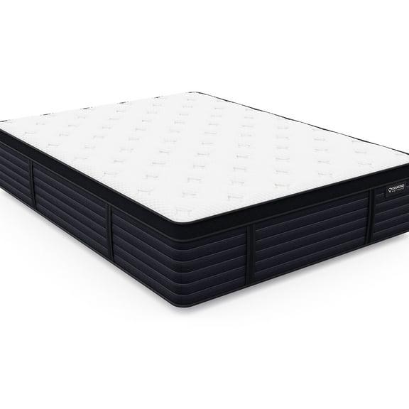 14.5" Medium Twin Xl Latex Mattress, White Cushion Bed Medium,