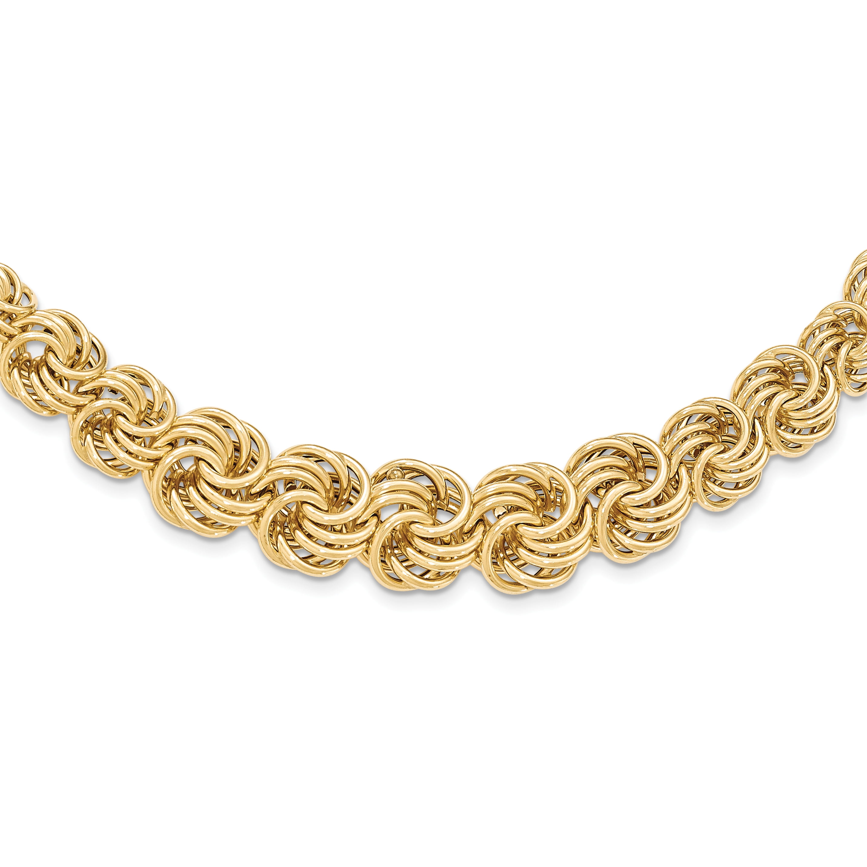 14k Yellow Gold 16 Inch Graduating 