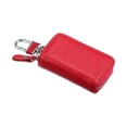 thumbnail image 6 of Unique Bargains Car Key Case Faux Leather Zipper Multifunctional Car Fob Key Case for Auto Remote Key Red, 6 of 6