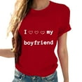 thumbnail image 4 of Valentines Days Cute Tops for Women Love Heart Print T-Shirt Crewneck Short Sleeve Basic Tee Shirts, 4 of 7