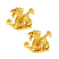 thumbnail image 1 of Paquete De 2 Estatuillas De La Estatua Del Dragón Del o Chino, De Manualidades Coleccionables De Animales De Resina, 12 X 2.3 X 7 Sí Baoblaze Estatua del dragón chino, 1 of 7