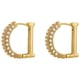 thumbnail image 2 of Pendientes letra D de diamante | Tachuelas de aleación oro o plata con circonitas | Postes de plata de ley 925 | 1.5x2cm | Joyería clásica y duradera para mujer | Cómodos para uso diario, 2 of 8