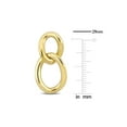 thumbnail image 2 of Gem & Harmony 10K Yellow Gold Oval Double Link Earrings for Women, 2 of 4