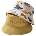 thumbnail image 3 of Sombrero de pescador con sombrilla para niños de doble cara para primavera y verano, sombrero de sol transpirable con protección solar para bebés, 3 of 5
