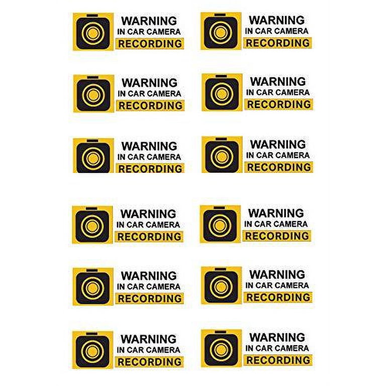 Dash Camera Warning Sign Dash Cam Warning Stickers