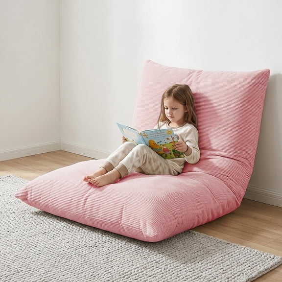 CATGOOD 3-in-1 Bean Bag Chair for Kids Adults, Convertible kids chair with Skin Friendly Fabric for Living Room, Bedroom, Pink