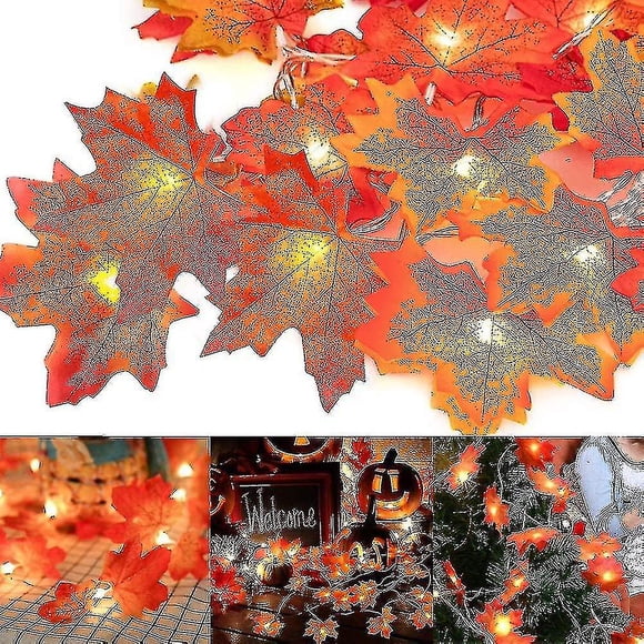 Guirnalda de Otoño JanHm Luces de Hadas 20 Luces Hoja de Arce