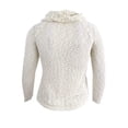 thumbnail image 2 of INC Women's Petite Metallic Cowl-Neck Open-Knit Sweater (PL, Buttercream), 2 of 2