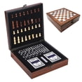 thumbnail image 2 of Board 4-IN-1 Chess Set Kids Adults Chess Board Game for Playing Chess Cards Dices Dotted Tiles, 2 of 7
