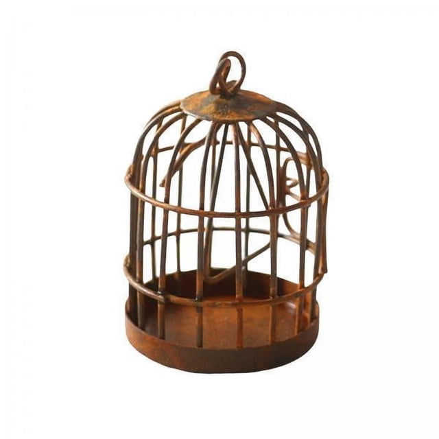 Mini jaula de pájaros para casa de muñecas,Casa de muñecas a escala 1:12,modelo de jaula de pájaros en miniatura,Casa de muñecas de aleación,jaula para pájaros,decoraciones para