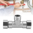 thumbnail image 1 of Pipe Fitting,304 Stainless Steel,3 Way Tee, G1/2 Connector, for Water, Gas, Industry, 1 of 7