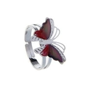 HGYCPP Colorful Butterfly Mood Ring Temperature Emotion Feeling Rings For Women Kids