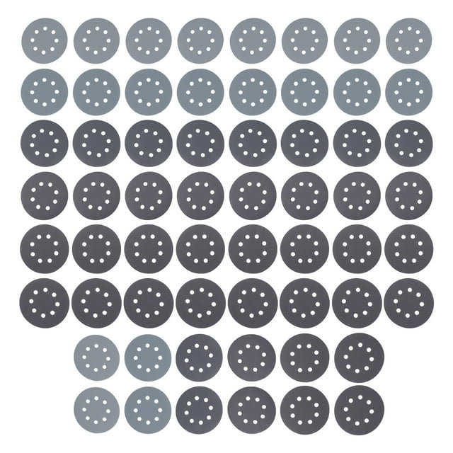 MasteelfCA 60 Sheets Sanding Sandpaper 8-hole Sandpaper Durable Polishing Sandpaper