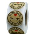thumbnail image 2 of 6x de 500pcs Adhesivas de Caja con Letras de Thank You Kraft Sello Decorativo para 6 piezas, 2 of 8