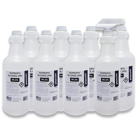 Jellyfish IPA 99.5% - 8 Liters (More Than 2 Gallons) Ultra Purity Isopropyl Alcohol 99.5% - Made in The USA - Includes One Trigger Sprayer