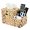 Natural, variant on Square Woven Tissue Box Cover - Decorative Cube Wicker Tissue Box Holder with Side Organizer, Rustic Water Hyacinth Tissue Holder for Living Room Vanity Night Stand Table Countertop Office