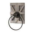 thumbnail image 3 of DOLITY Anneau Porte-Serviettes Mural Rustique pour Hôtel Entrée Décoration Maison Gris, 3 of 9