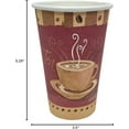 thumbnail image 2 of VeZee 16 Oz Disposable Heaven Poly Paper Durable Hot Cup with White Hinged Tab Lids For Hot/Cold Drink, Coffee Cups, Tea, Cocoa, Travel, Hot Chocolate, Chai, Latte & Hot Soup|4000CT, 2 of 6