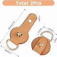 thumbnail image 2 of 1 Pair Leather D-Ring Buckle Round Buckle Side D-Ring Clips Replacement Detachable Leather Suspension Clasps for DIY handcrafting, 2 of 6