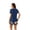 Navy Blue Print, variant on Ekouaer 3 PCS Maternity Nursing Pajamas Set Postpartum Breastfeeding Short Sleeve Shirts
