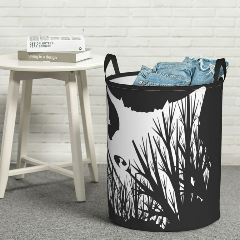 1pc Cartoon Fox Pattern Laundry Hamper, Cute Cloth Laundry Bucket