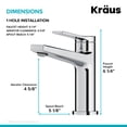 thumbnail image 5 of Indy Single Handle Bathroom Faucet with Matching Pop-Up Drain in Chrome, 5 of 9
