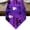 Purple, variant on Halloween Table Runner Linen Burlap Table Runner 36 Inches Small Spooky Autumn Orange Cat Pumpkins Dresser Scarves for Kitchen Island Coffee Dining Room Party Wedding Holiday Decoration 13"x36"