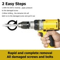 thumbnail image 3 of Lieonvis 5pcs Damaged Screw Extractor Set High Speed Steel Stripped Screw Extractor Set Quickly Damaged Screw Bolt Extractor Kit with 1/4 Inch Hex Shank All-Purpose Easy Out Screw Remover Tool Kit, 3 of 7