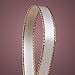 thumbnail image 2 of Anrox Supply Co Polyester Satin Ribbon w/Gold Edge Border 50 Yds (3/8", White), 2 of 2