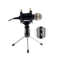 thumbnail image 3 of GOOHOCHY Black Microphone with Stand and Cable for Audio Recording Pop Filter Included Great Gift 6.5mm Size, 3 of 8