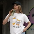 thumbnail image 3 of Bella Canvas Mama Duck Printed Cotton Tee Shirt Gift for Mom Birthday, 3 of 5