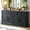 Black, variant on 63" Sideboard Buffet Cabinet with 3 Drawers and 4 Doors, Farmhouse Console Table with Adjustable Shelf, Coffee Bar Cabinet for Dining Room, Living Room, White