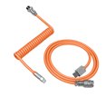 thumbnail image 1 of Cable en espiral 2 en 1 Cable de aviador chapado en oro Tipo-C a accesorios de computadora USB, 1 of 9