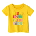 thumbnail image 4 of Easter Shirts for Kids Girls Short Sleeves Funny Bunny Tops Easter Eggs Print Casual Crewneck Summer Outerwear Children Clothing Yellow 3-4 Years, 4 of 4