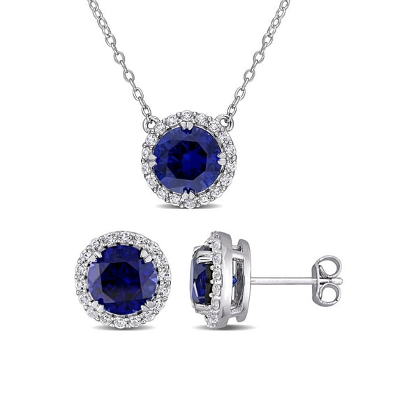 Everly Women's Sapphire Sterling Silver Jewelry Set