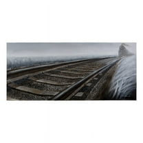 Yosemite Home Decor "Rip Track" Wood Gallery Wrapped Wall Art in Gray